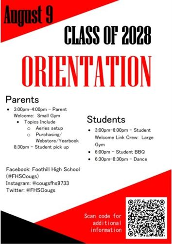 Class of 2028 Orientation